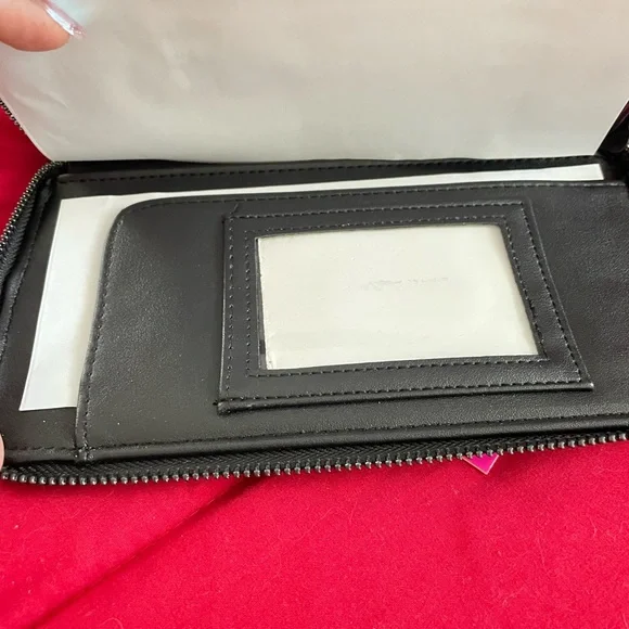 Betsey Johnson Black With Bat Embellishments Large Wallet - Picture 4 of 7